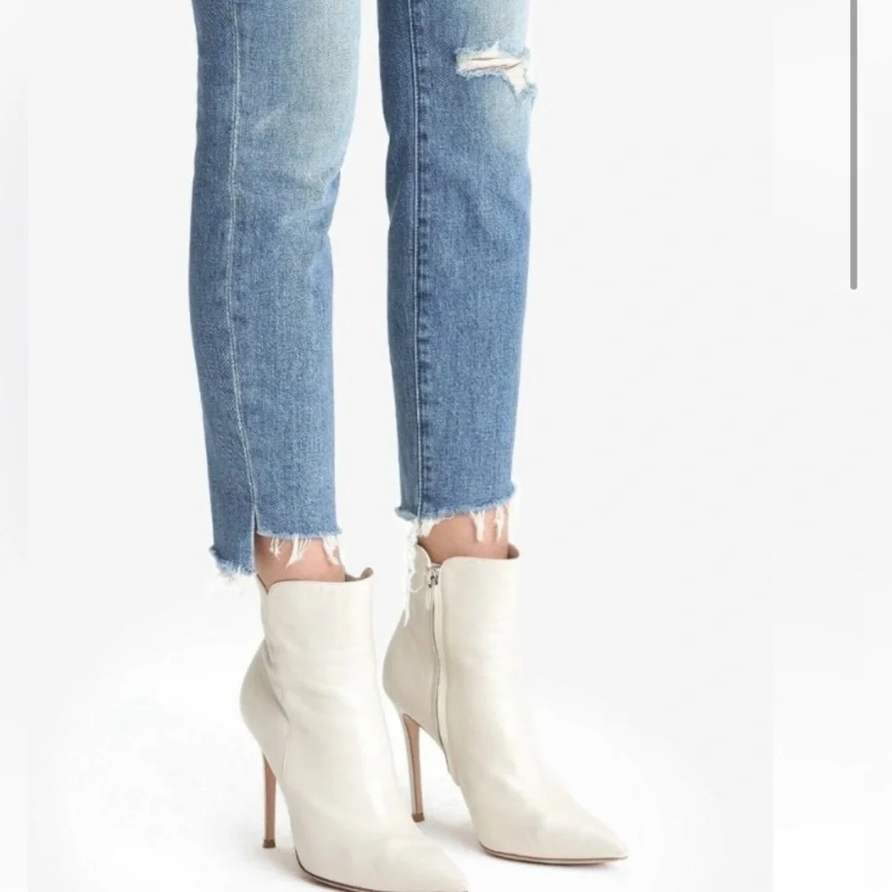 MOTHER The Stunner Ankle Step Fray Jeans in Exposed Secret Sister Size 25